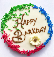 Load image into Gallery viewer, MEGA PAW-SIZED Barkday or Gotcha Day biscuit